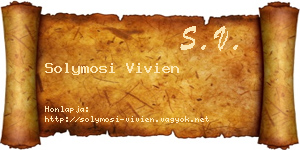 Solymosi Vivien névjegykártya